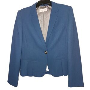 Calvin Klein Dark Teal Blue Blazer size 8
